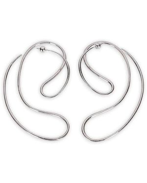 Panconesi Pendientes Continua Grandes - Blanco