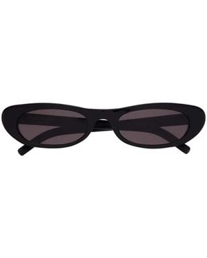 Saint Laurent Sl 557 Shade Oval-Frame Sunglasses - Black