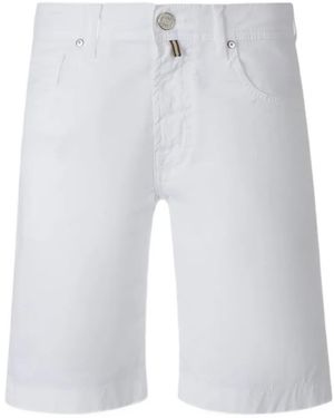 Jacob Cohen Logo-Patch Denim Shorts - White