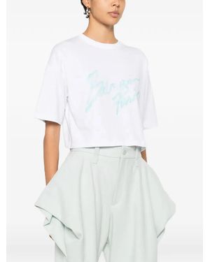 Balmain T-Shirt Crop - Bianco