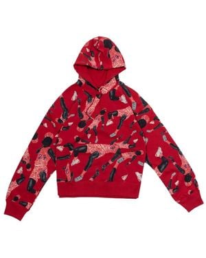 Nike X Parker Duncan Artist Series Printed Hoodie - Red