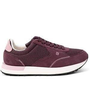 HUGO Logo-detail Trainers - Purple