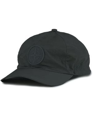 Stone Island Baseballkappe Mit Logo-Patch - Schwarz