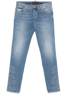 Philipp Plein Stud-Embellished Jeans - Blue