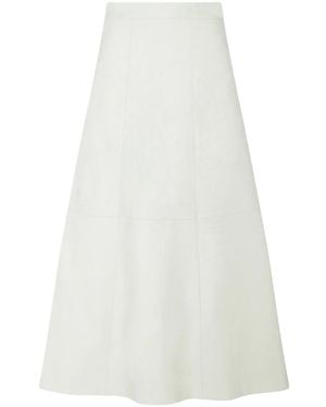 Rosetta Getty Aライン レザースカート - ホワイト