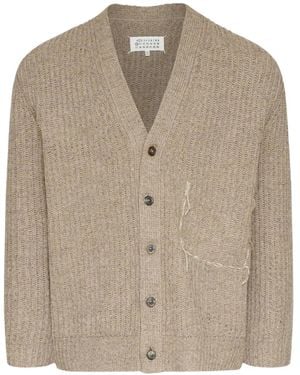 Maison Margiela テクスチャード カーディガン - ナチュラル