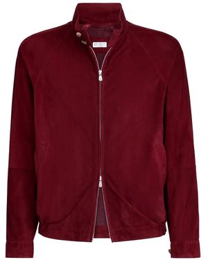 Brunello Cucinelli Suede Jacket - Red