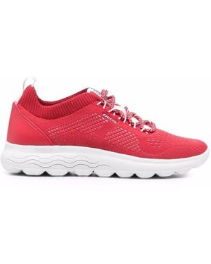 Geox Spherica Knitted Trainers - Red