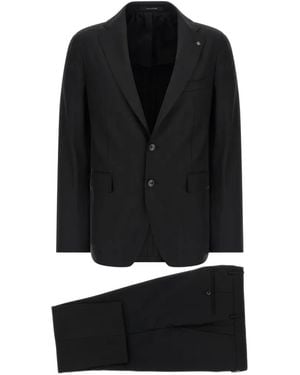 Tagliatore Virgin-Wool Tailored Suit - Black