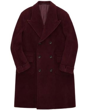 Fortela Bogart Double-Breasted Coat - Red