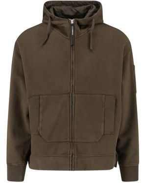 C.P. Company Hoodie À Détail De Verres - Vert