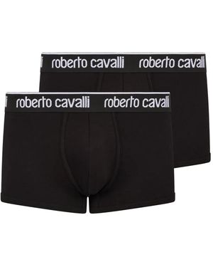 Roberto Cavalli Logo-Waistband Boxers (Set Of Two) - Black