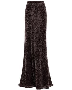 Gemy Maalouf Sequin-Embellished Slim-Fit Skirt - Black