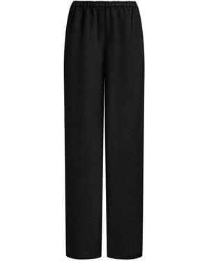 12 STOREEZ Santorini Drawstring-Hem Pants - Black