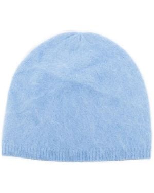 Lisa Yang Bonnet En Maille Brossée - Blue