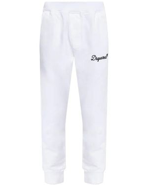 DSquared² Embroidered Track Trousers - White