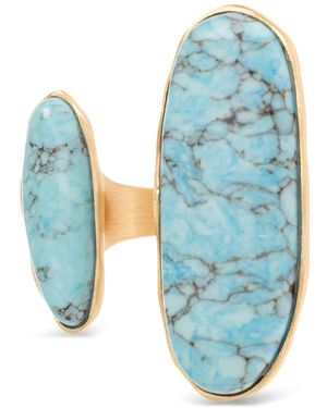 Cult Gaia Ami Turkoois Ring - Blauw