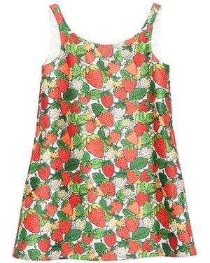 ALESSANDRO ENRIQUEZ Minikleid Mit Erdbeeren-Print - Weiß