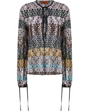 Missoni フローラルレース トップ - マルチカラー