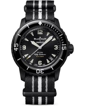 Blancpain X Swatch Ocean Of Storms 42.3mm Watch - Black