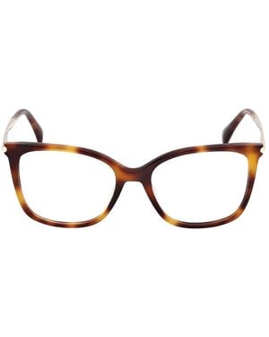 Max Mara Eyewear Tortoiseshell-Effect Cat-Eye Glasses - Natural