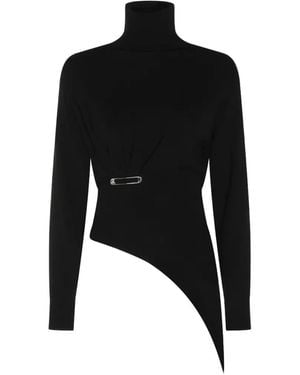 Lanvin Safety-Pin Asymmetric Jumper - Black