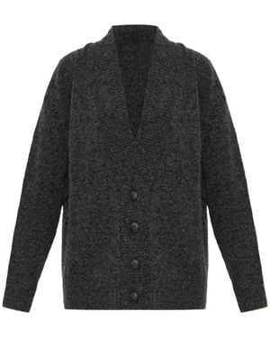 Akep V-Neck Loose-Fit Cardigan - Grey