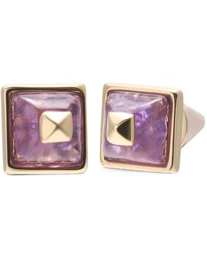 Eddie Borgo Sugarloaf Pyramid Amethyst Earrings - Pink