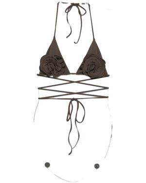 Magda Butrym Wrap-Around Halterneck Bikini Top - White