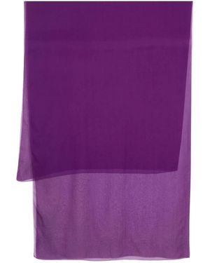 Max Mara Finished Edge Silk Scarf - Purple