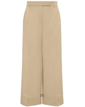 Thom Browne Cotton Gabardine Chino Pants - Natural