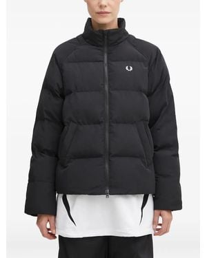 Fred Perry Plumífero con logo bordado - Negro