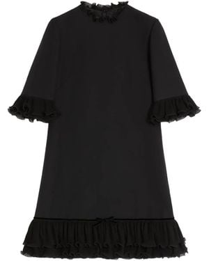 Valentino Garavani Ruffled Mini Dress - Black