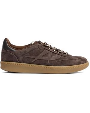 Ash Siena Suede Logo-Patch Trainers - Brown