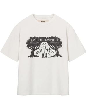 ROUGH Camiseta Con Estampado Gráfico - Blanco