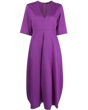 Fabiana Filippi V-Neck Midi Dress - Purple