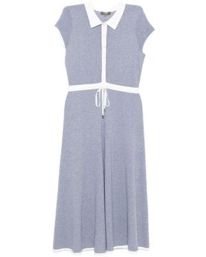 N.Peal Cashmere Robe Dulcie À Coupe Mi-Longue - Bleu