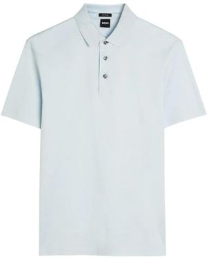 BOSS Cotton-Pique Polo Shirt - Blue
