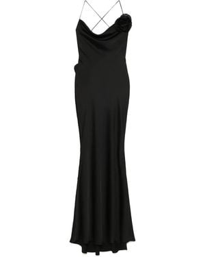 Parlor Floral-Appliqué Maxi Dress - Black