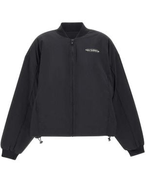 New Balance Graphic-Embroidery Bomber Jacket - Black