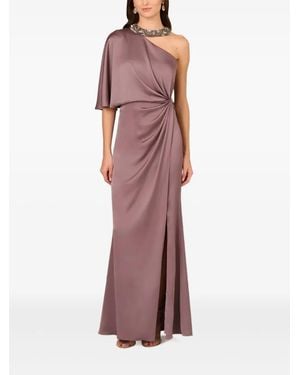 Aidan Mattox Kleid Mit Perlenverzierung - Lila