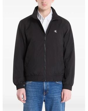 Calvin Klein Technical logo-print zip-up jacket - Schwarz