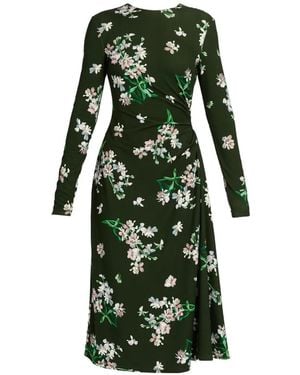 Erdem Floral-Print Midi Dress - Green