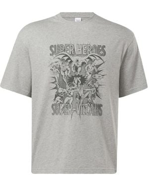 Reebok X Dc T-Shirt Met Print - Grijs