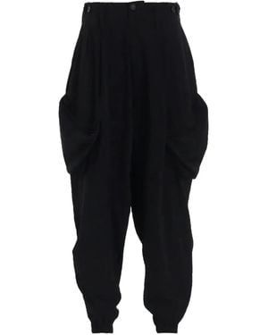 Y's Yohji Yamamoto プリーツ パンツ - ブラック
