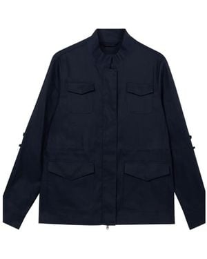 Brooks Brothers Patch Pockets Safari Jacket - Blue