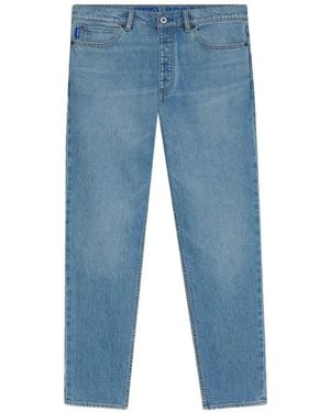 HUGO Washed Straight-Leg Jeans - Blue