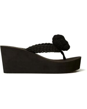 Twinset Flower-Detail Sandals - Black