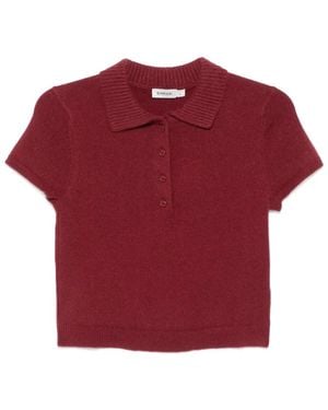 Jonathan Simkhai Polo A Maniche Corte - Rosso