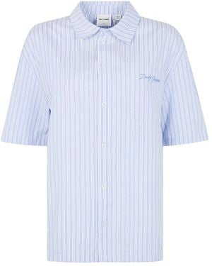 Daily Paper Gestreept Katoenen Blouse - Blauw